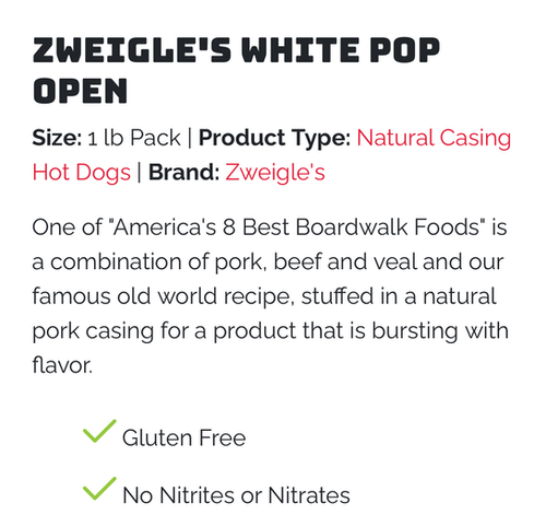Zweigles Pop Open Hotdogs | Suave Sauce