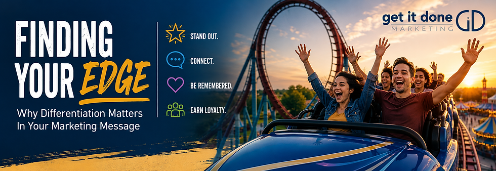 Finding Your Edge. Why Differentiation Matters In your Marketing Message. Get It Done Marketing.