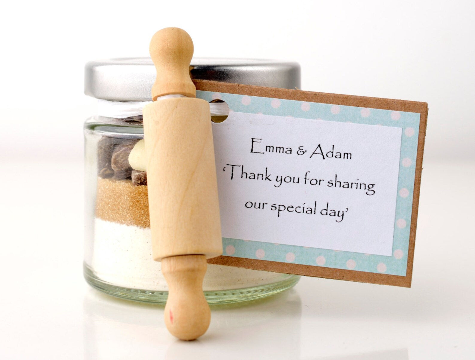 Wedding Favours x10 (with mini rolling pin) ( Also available GF)