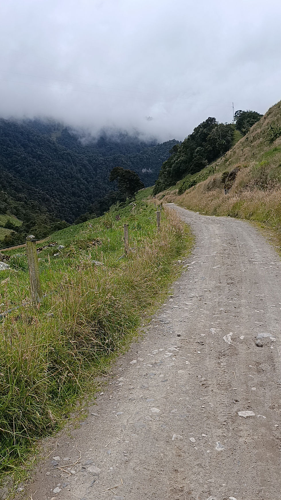 Llegando al sector de Papayal de regreso, entre Santa Bárbara y la salida de la ruta del Cóndor