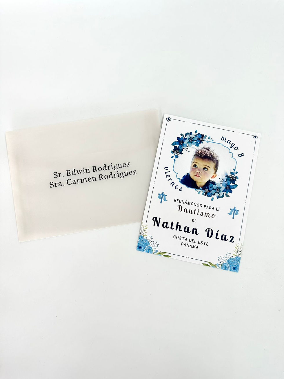 Conjuto de tarjeta de invitación  Bautismo