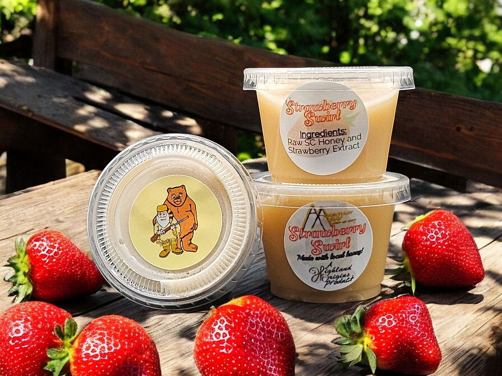 Thumbnail: Strawberry Swirl Bee-Whipped Southern Spun Honey. 1 oz Front View