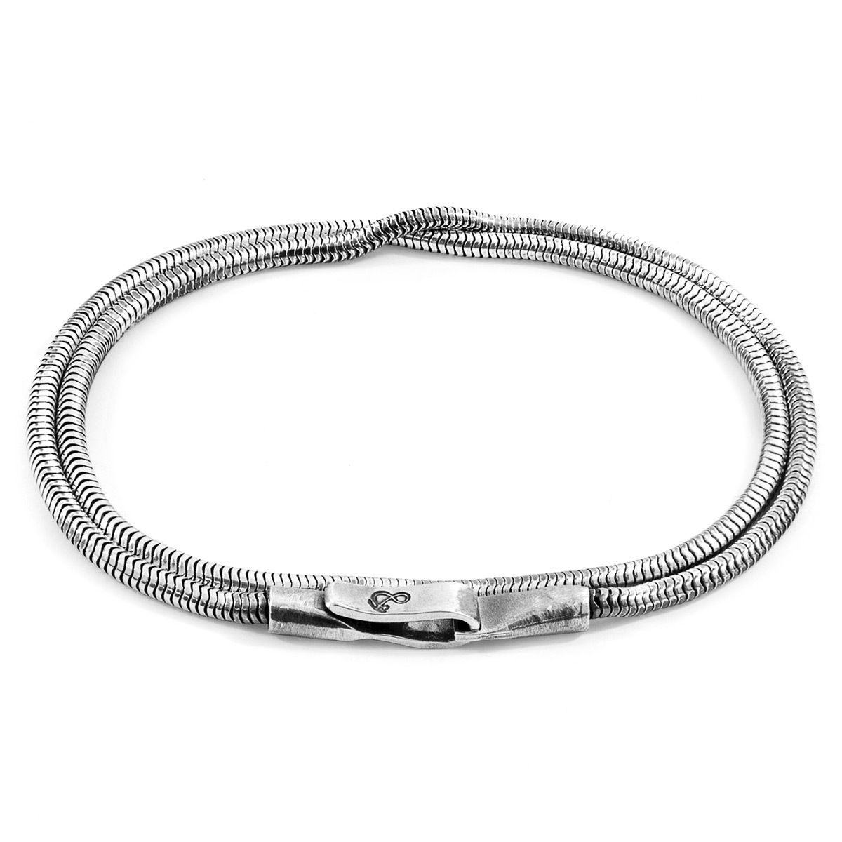 Mens Gallant Double Sail Silver Chain Bracelet