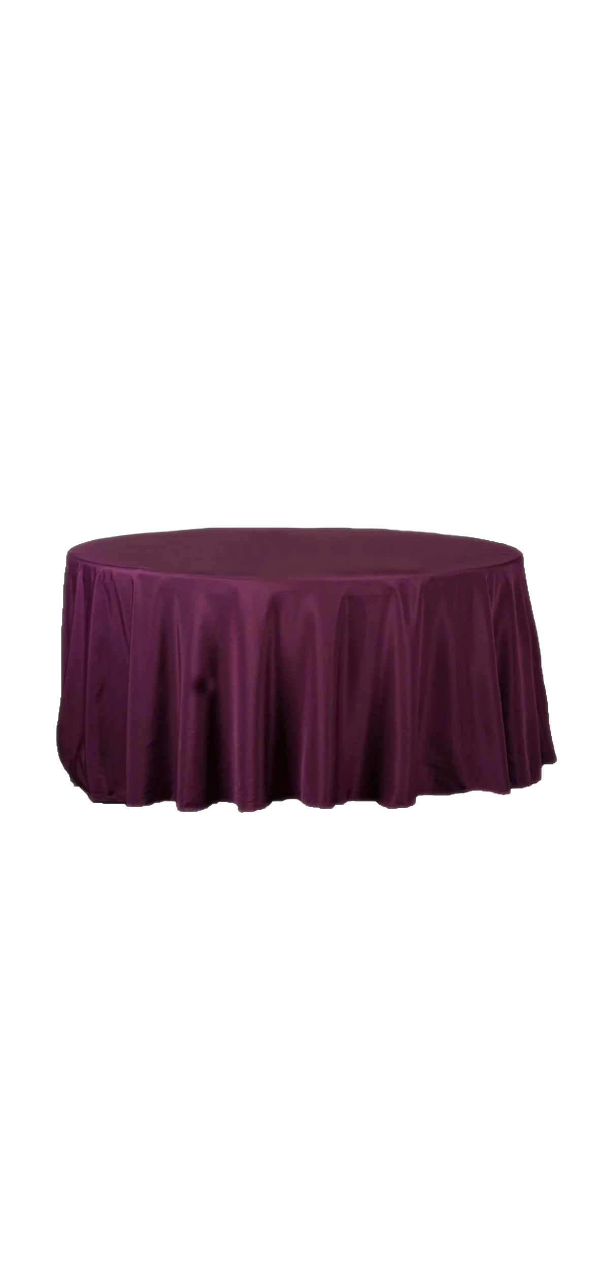 Nappe ronde en polyester aubergine