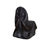 Miniature : Housse de chaise en satin lâche noire