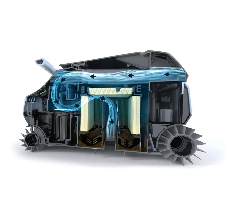 Miniature : Système interne du robot Dolphin EON 120d Maytronics avec filtration et moteur de nettoyage