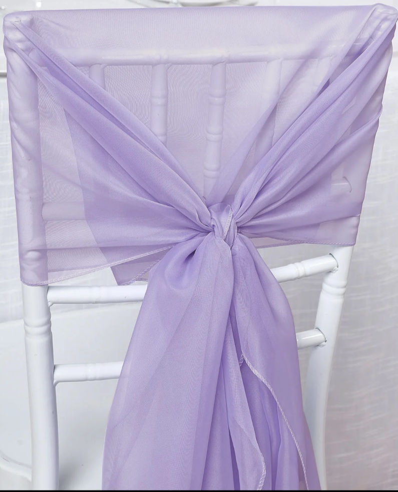 Miniature : Boucle de chaise en chiffon lavande