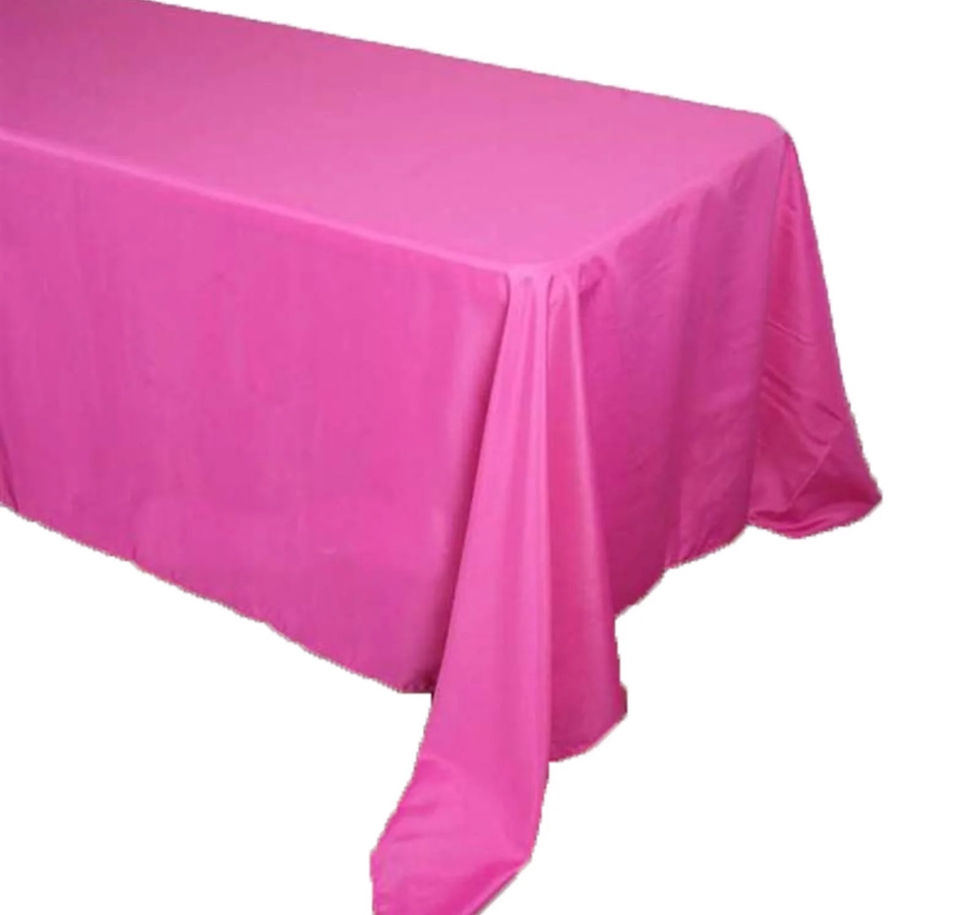 Miniature : Nappe rectangulaire en polyester couleurs variées en location chez NG Célébrations