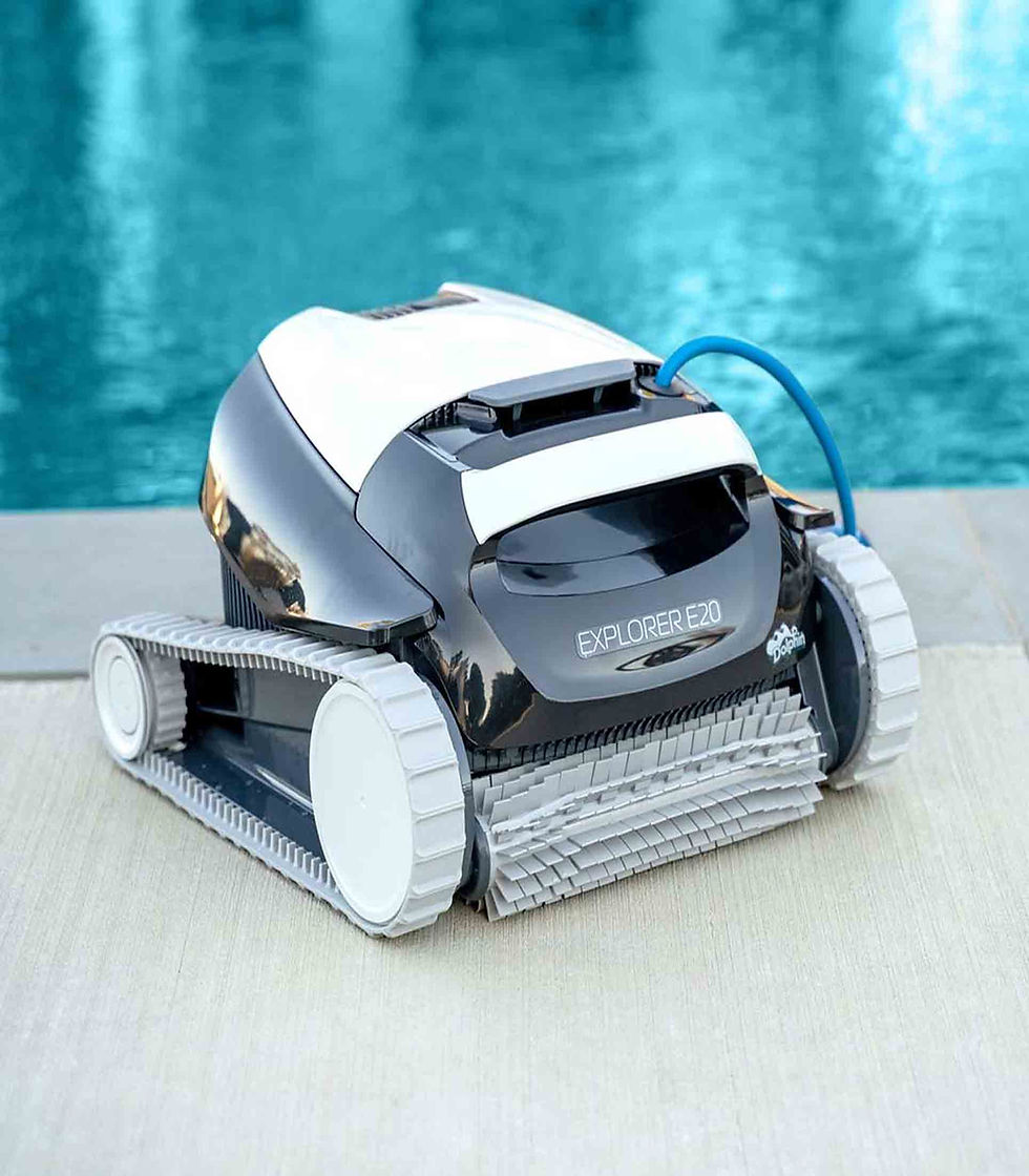Thumbnail: Balayeuse Dolphin Explorer E20 petite piscine creusée de Maytronics