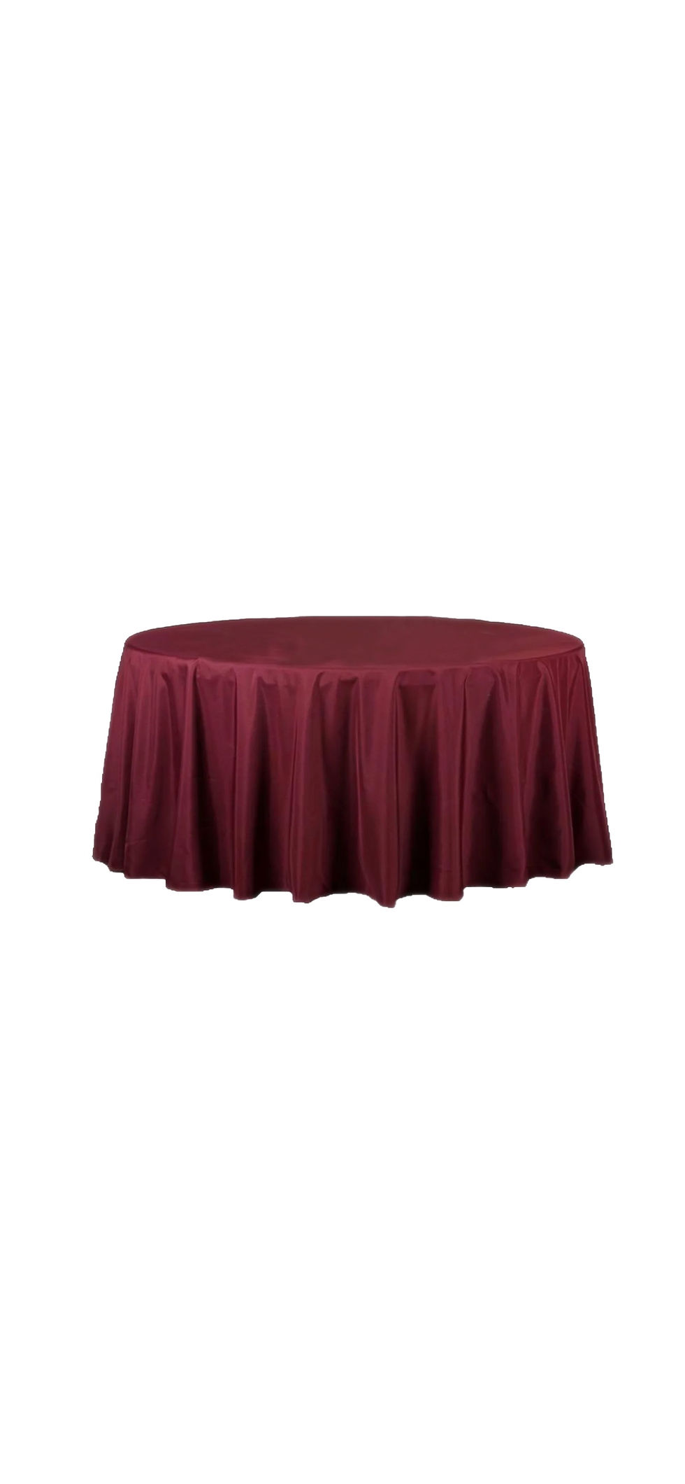 Miniature : Nappe ronde en polyester bourgogne