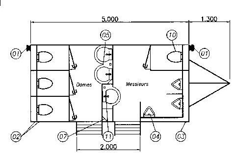 Technische fiche VIP 313 toiletwagen