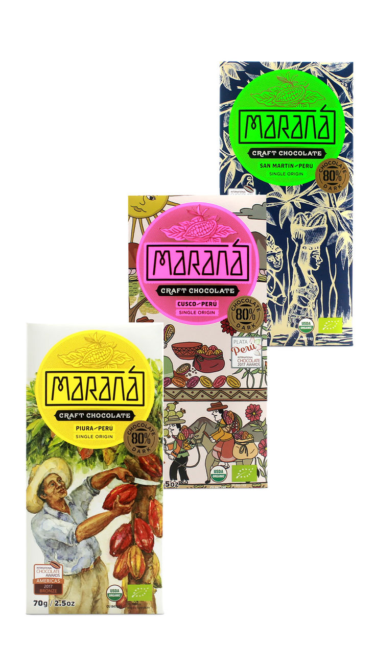 Pack Chocolate Dark al 80% - 3 Orígenes Maraná