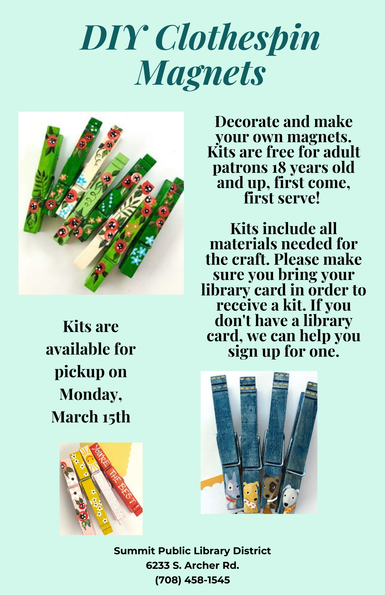 DIY Clothespin Magnet Kit