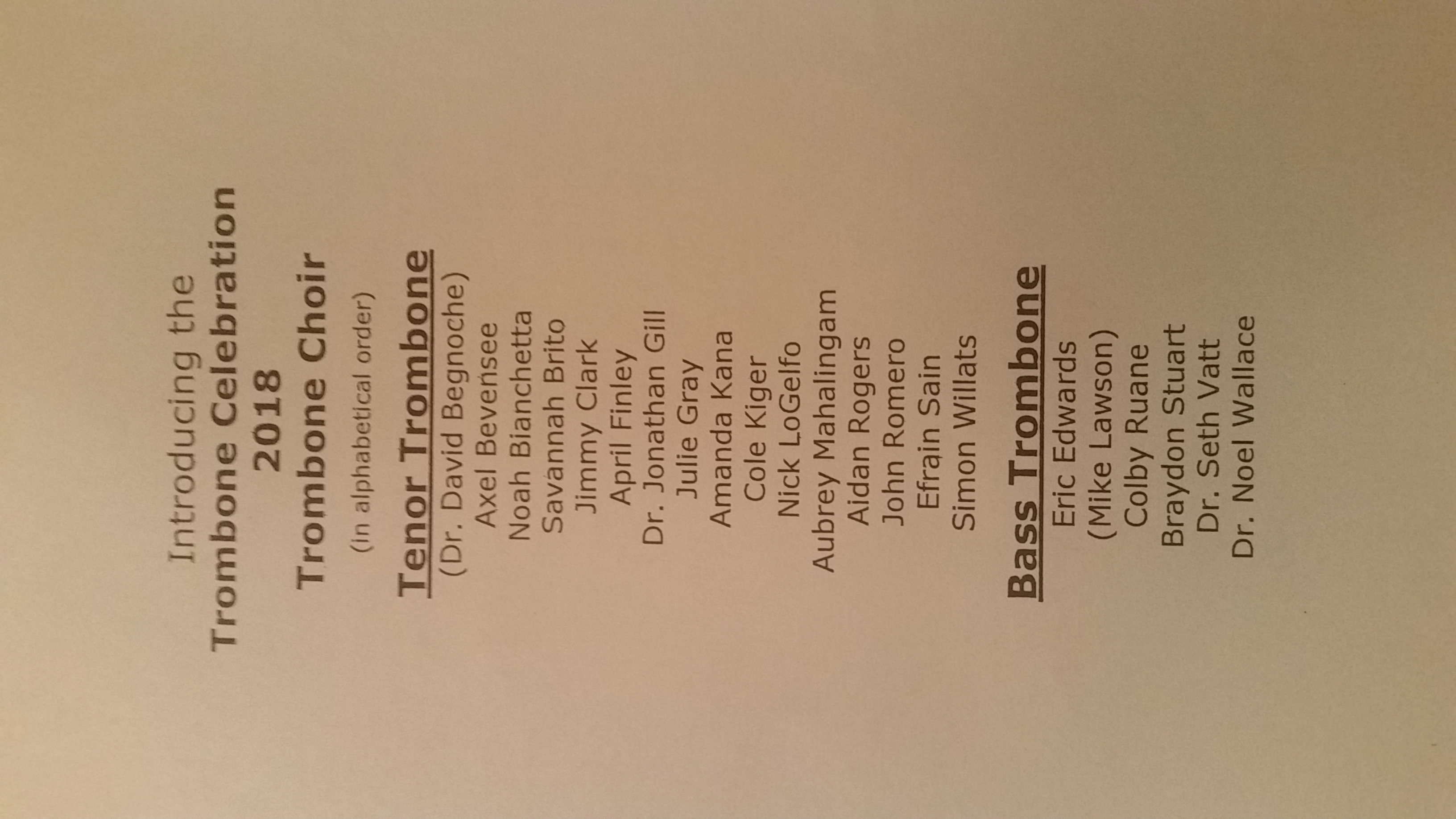 Participant Trombone Choir
