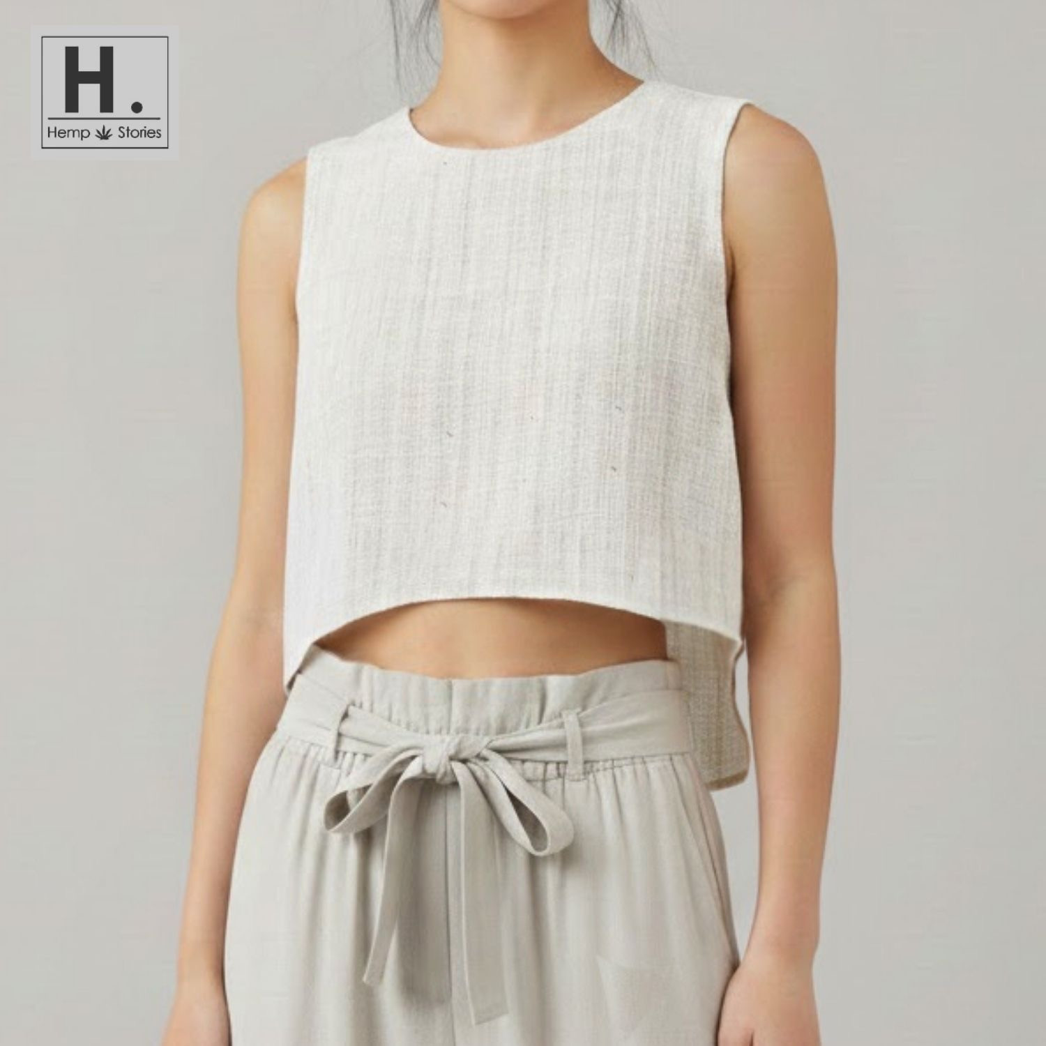Hand-woven Hemp Sleeveless Top