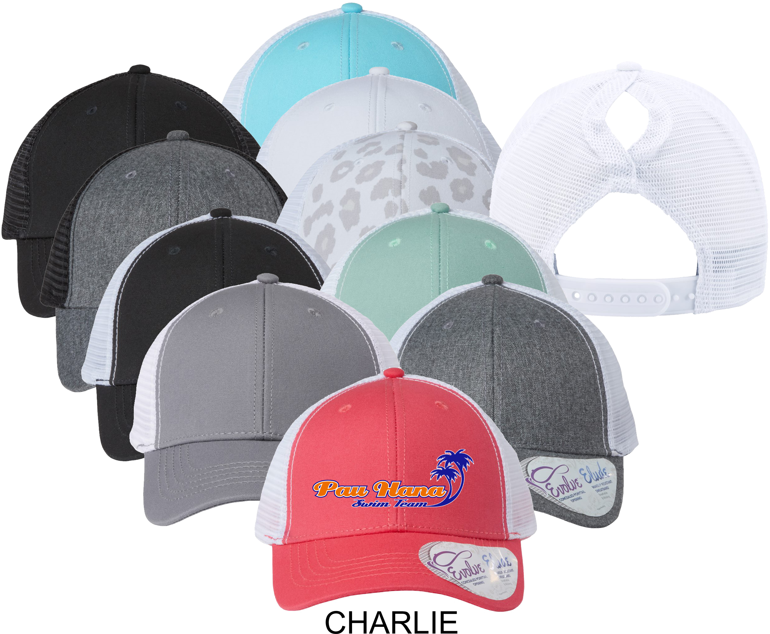 Pau Hana - Infinity Her - Women's Ponytail Modern Trucker Cap - CHARLIE