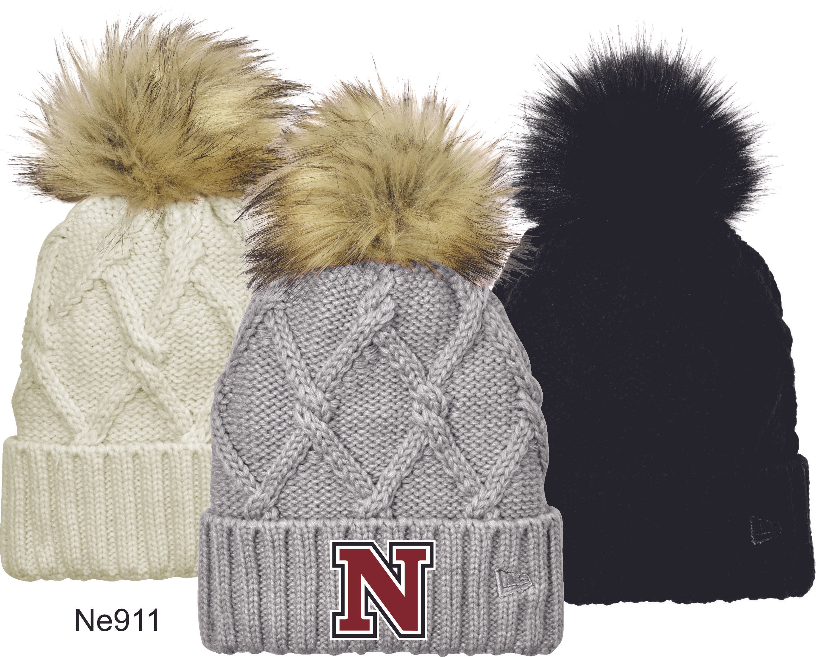 NE911 - Hillview - New Era ® Faux Fur Pom Beanie