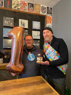 Mike Kennedy and Mike Savory - The Second 45 Record Shop, Llanelli, Wales, UK.