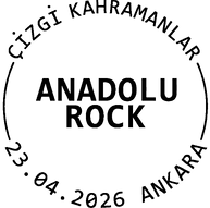 Çizgi Kahramanlar (Anadolu Rock) Konulu Anma Pulları İlk Gün Damgası