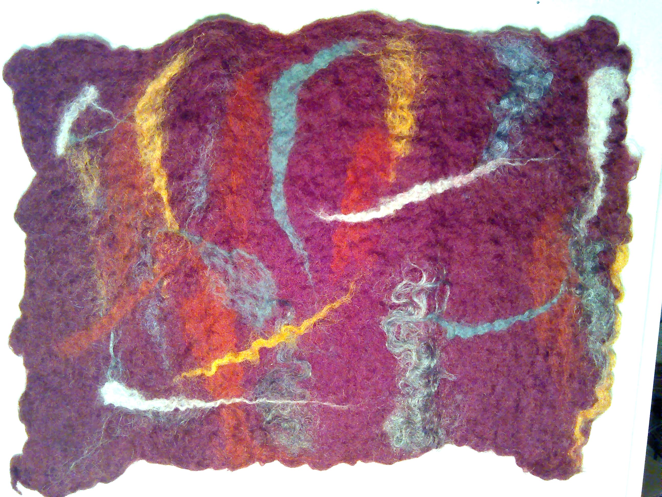 Brown gold teal rust
