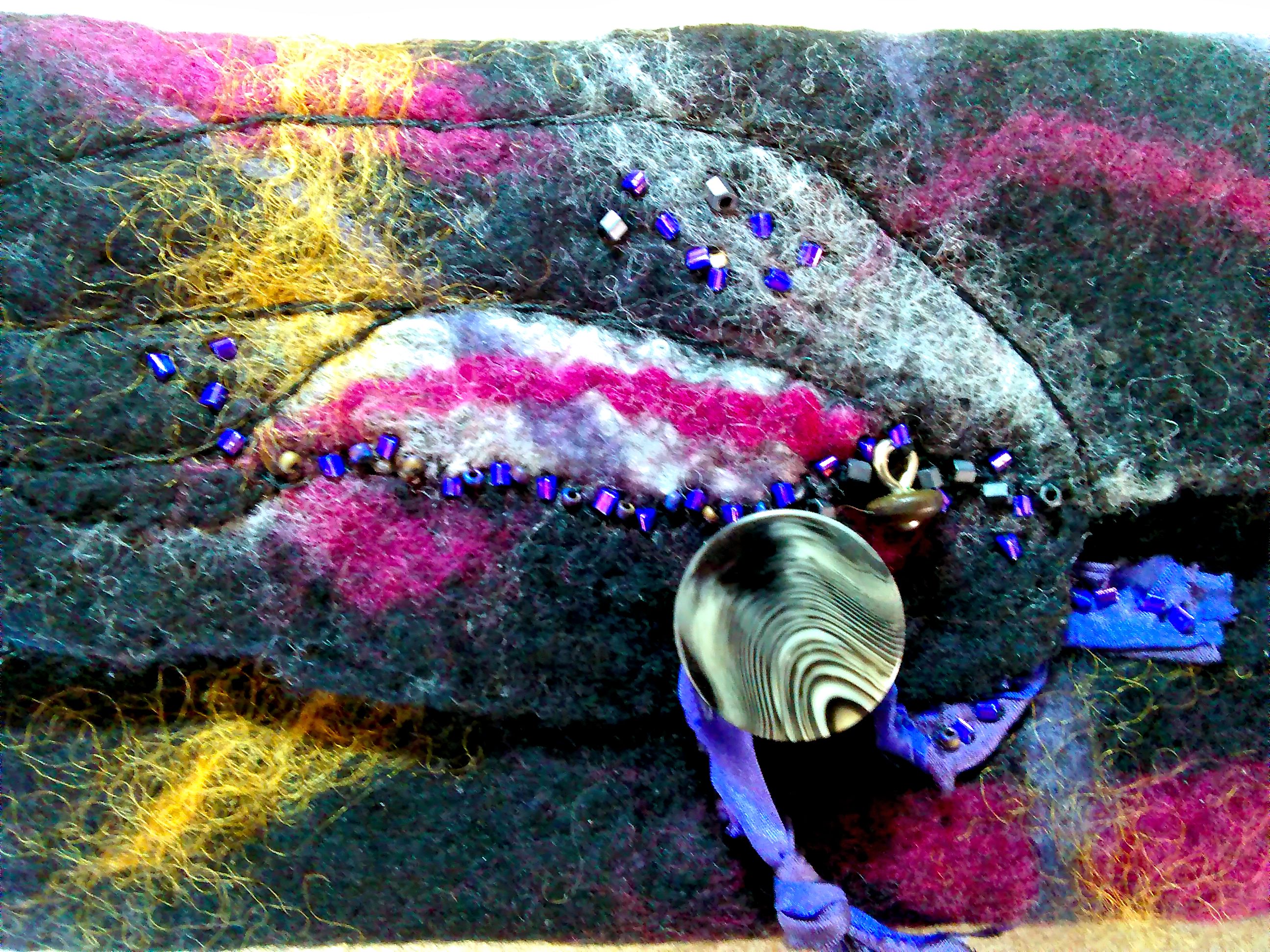 Gracie Felted Clutch Closeup