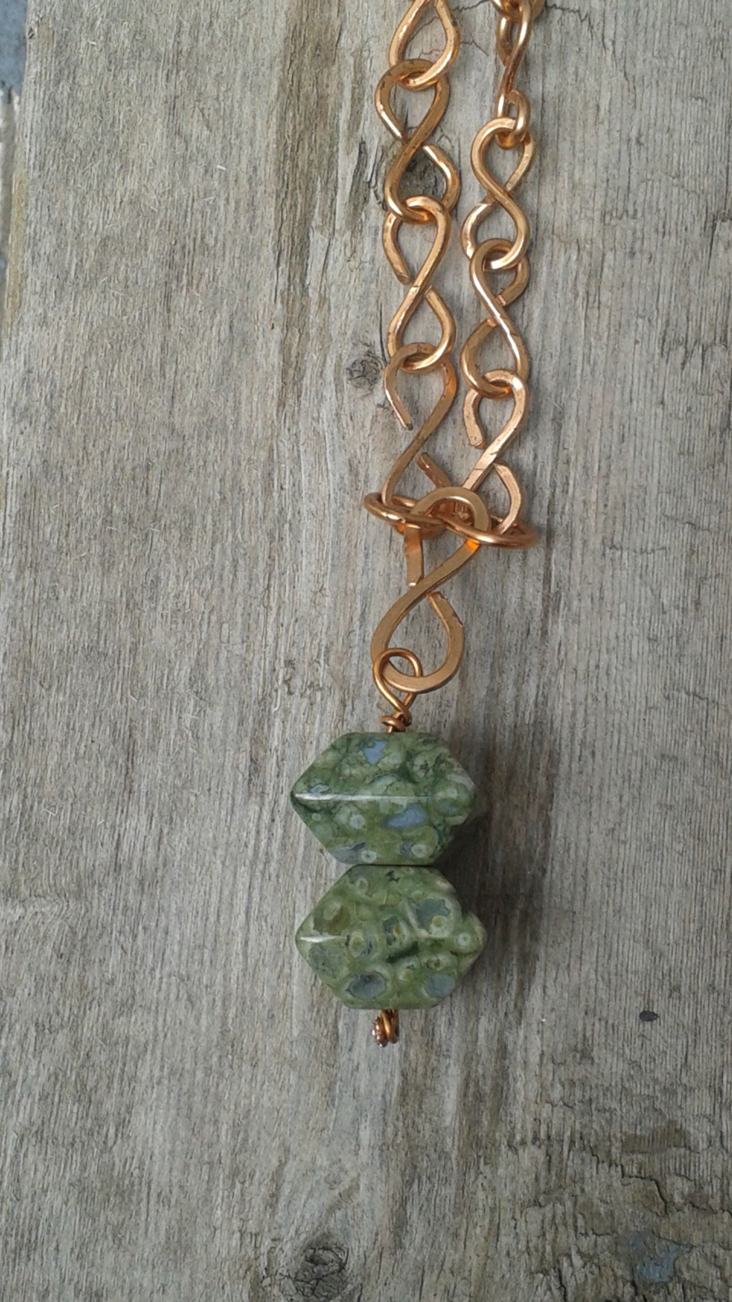 Hand-hammered Copper and Ryolite