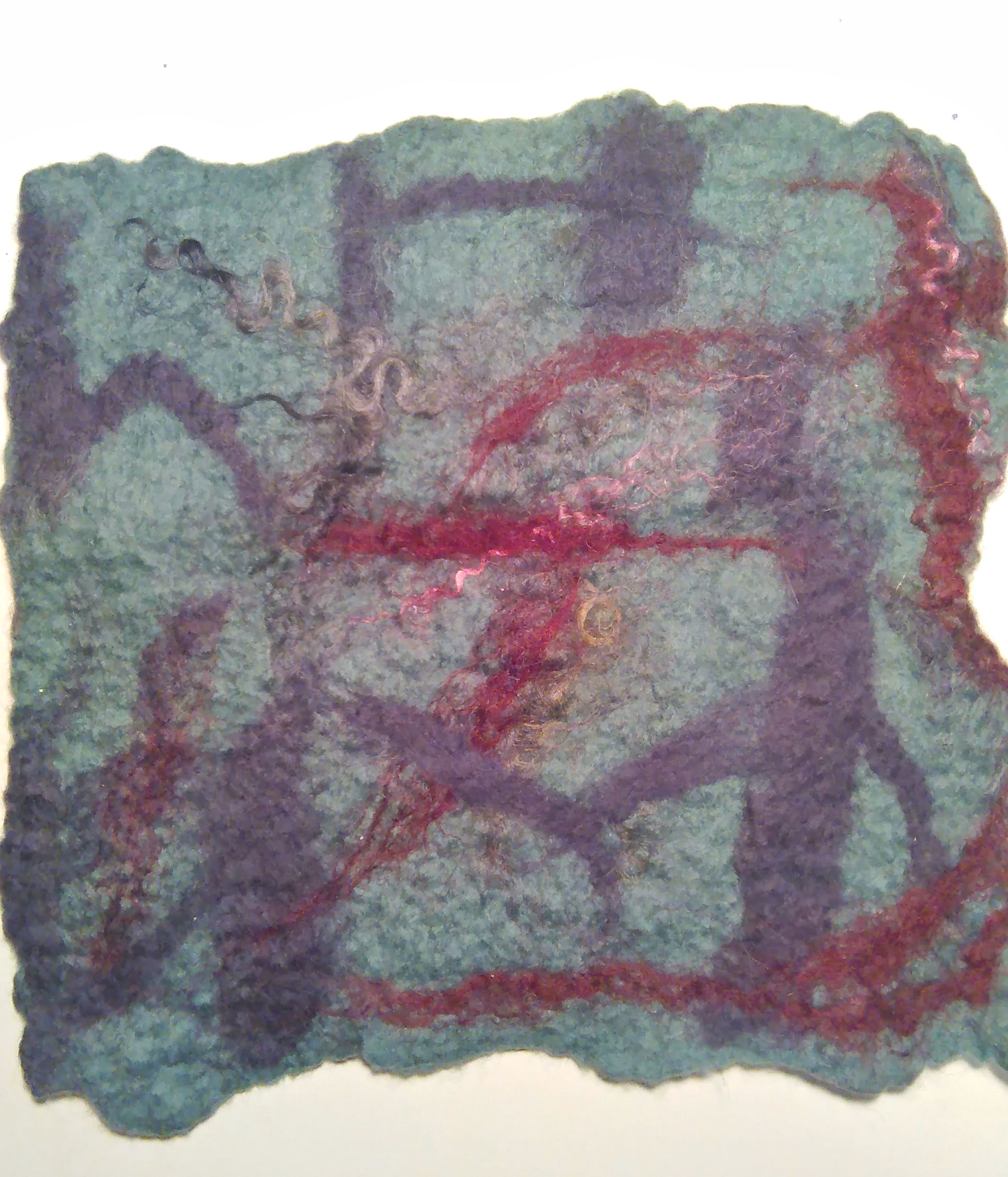 Teal grape brown pink