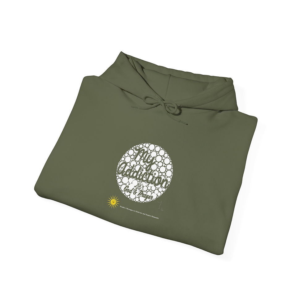 Thumbnail: My Addiction is God and Prayer Heavy Blend™ Hooded Sweatshirt for Men
