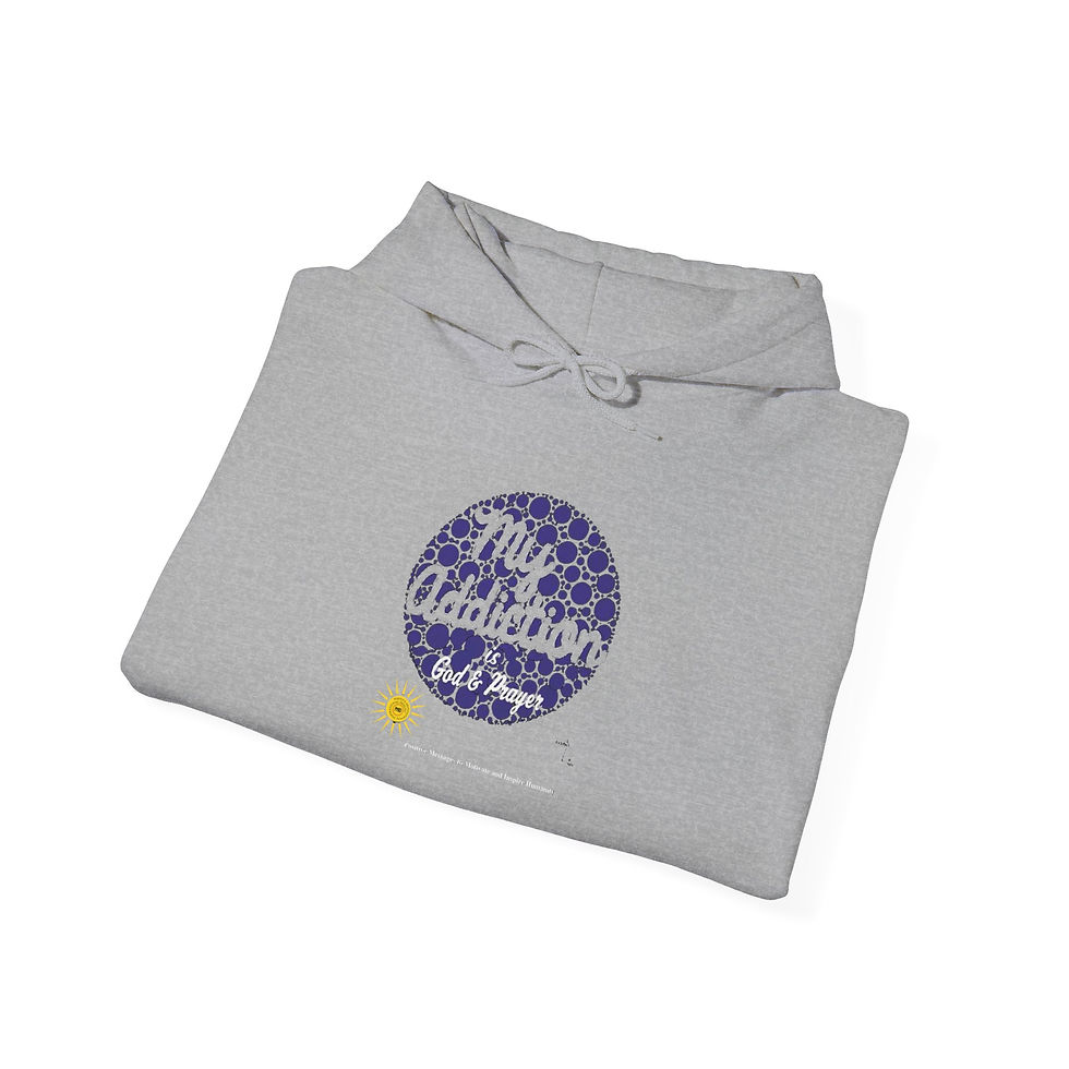 Thumbnail: My Addiction is God and Prayer Heavy Blend™ Hooded Sweatshirt for Women