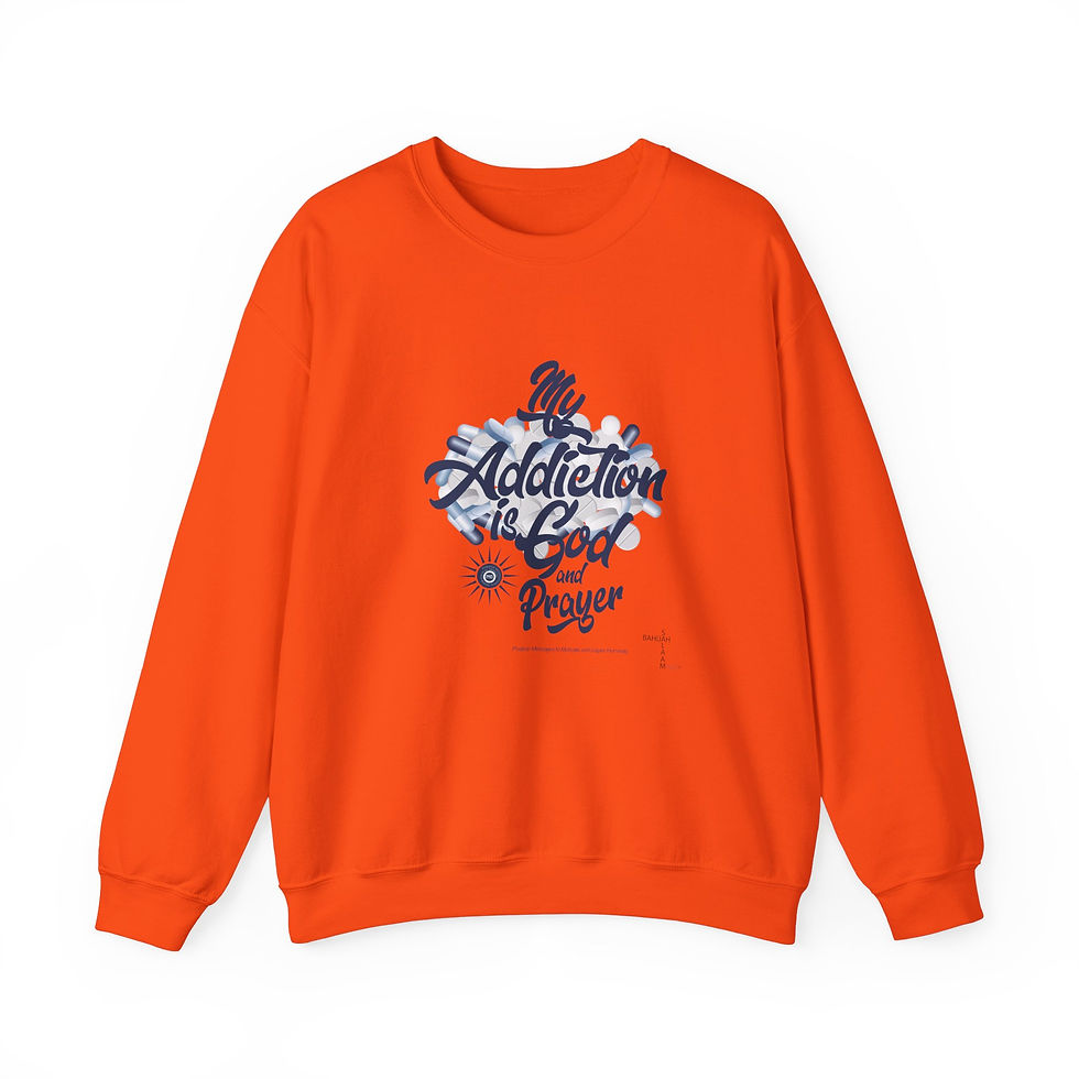 Thumbnail: My Addiction is God and Prayer Heavy Blend™ Crewneck Sweatshirt for Women
