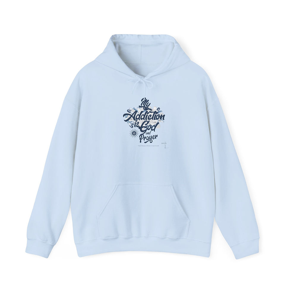 Thumbnail: My Addiction is God and Prayer Blend™ Hooded Sweatshirt for Women
