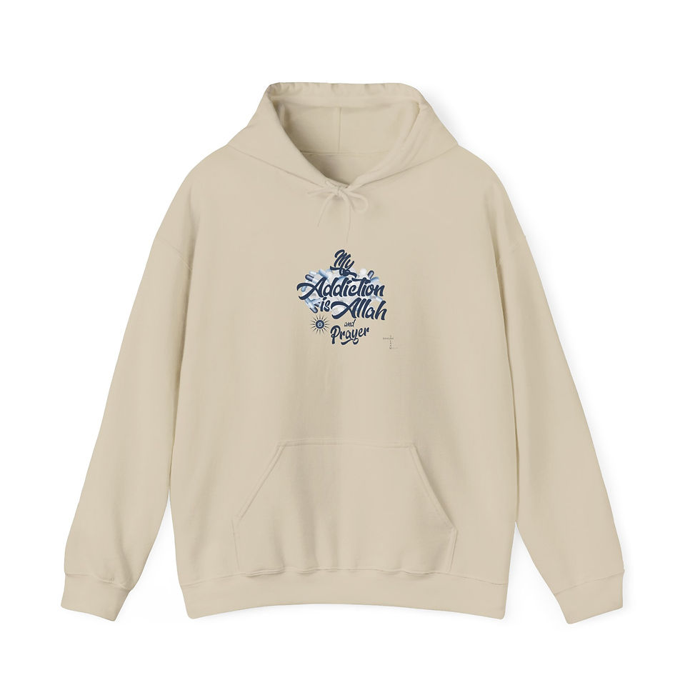 Thumbnail: My Addiction is Allah and Prayer Hoodie for Men