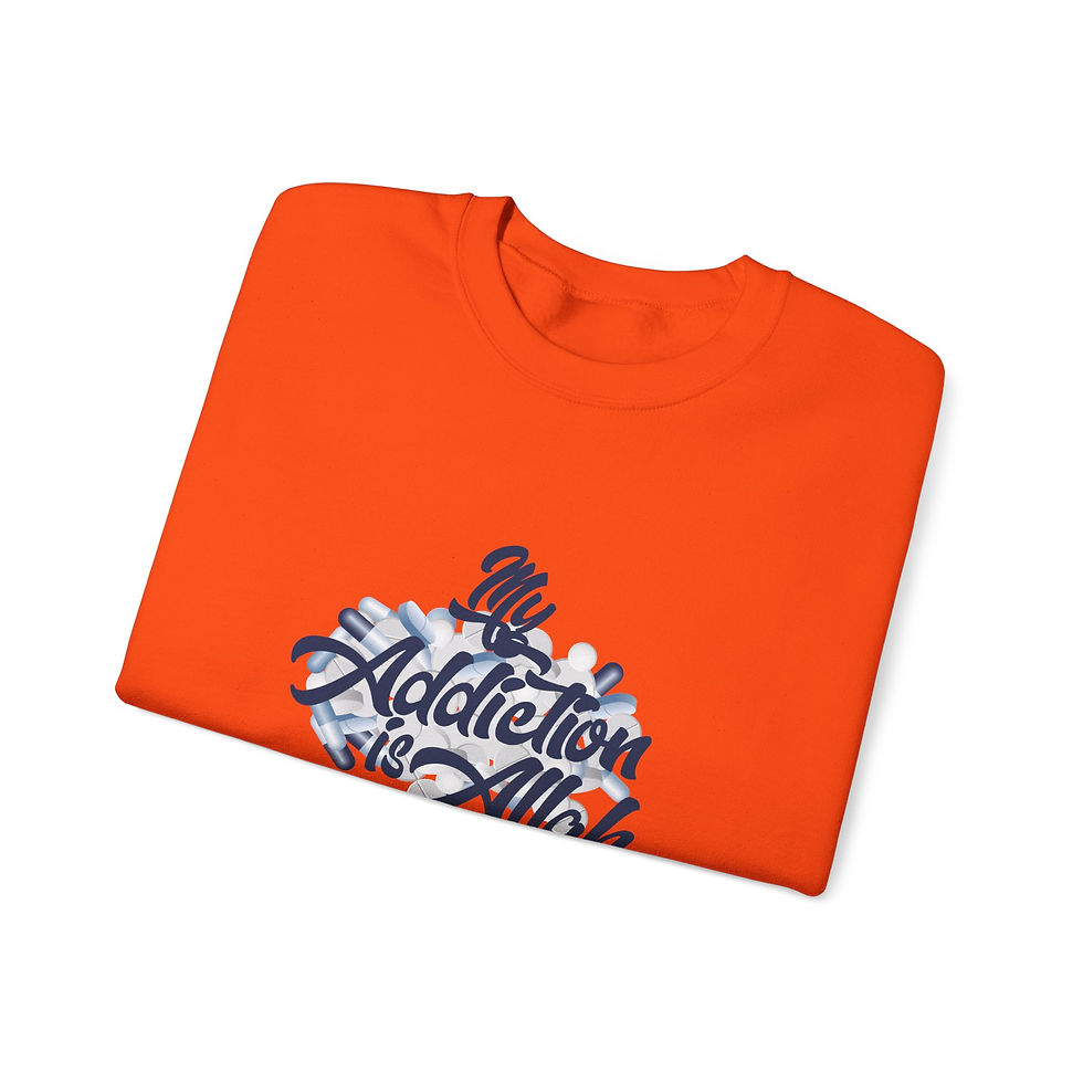 Thumbnail: My Addiction is Allah and Prayer Heavy Blend™ Crewneck Sweatshirt