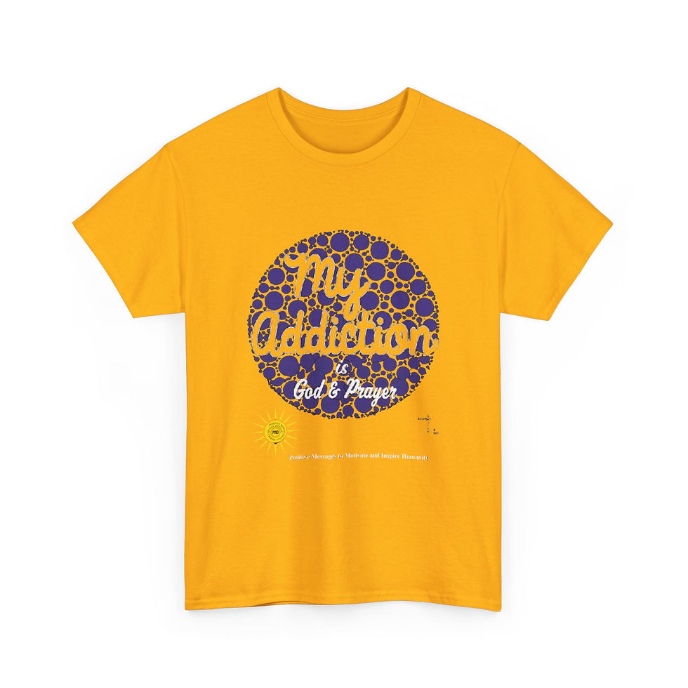 Thumbnail: My Addiction is God and Prayer Cotton Tee For Women
