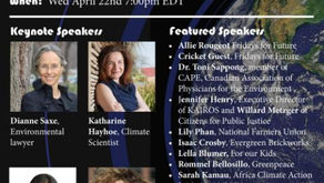 Inspiration from EarthDay 2020 Webcast, Toward a Green and Healthy Recovery