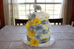 Diaper cake for table decor