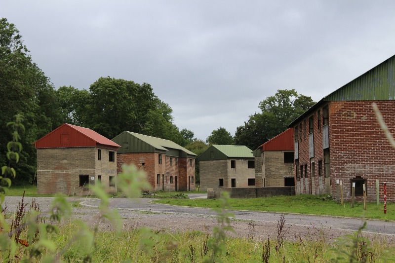 New houses with tin roofs and no windows