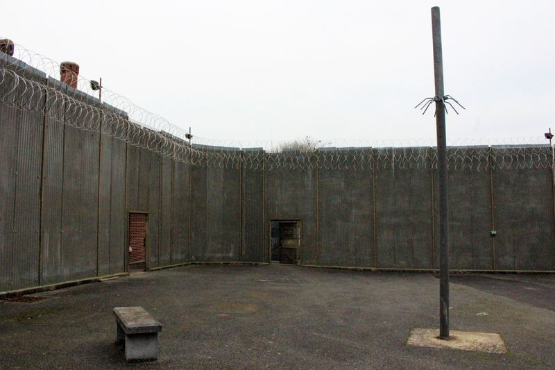 The exercise yard in Dorchester Prison