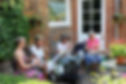Musicians in garden of the Deanery Cathedral Close