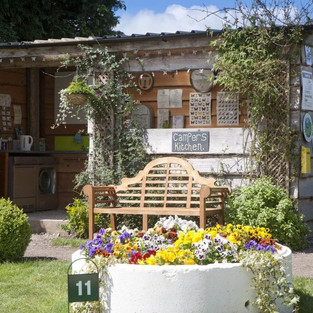 A outside area at Stonehenge Campsite.