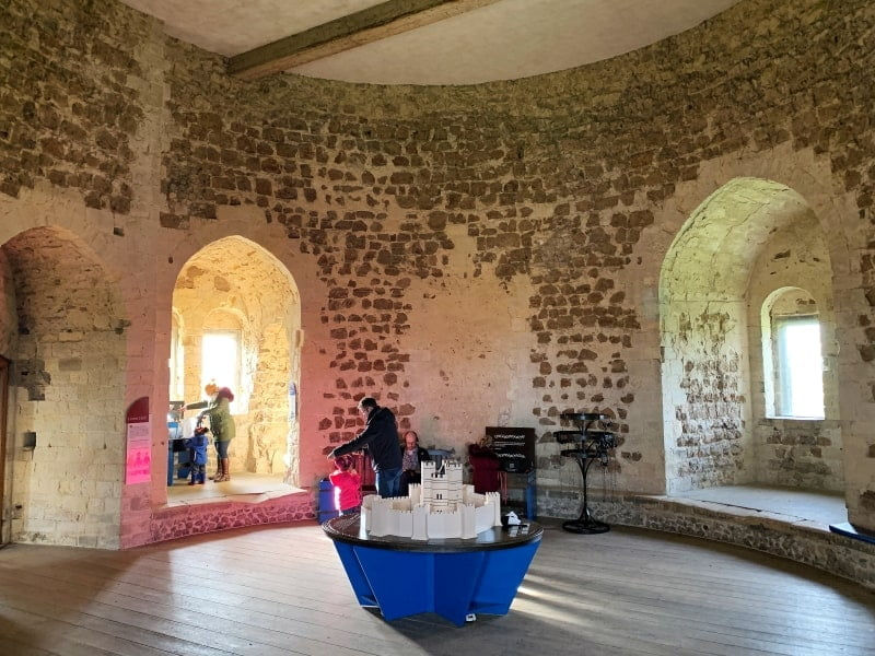 The Lower Hall in the castle with the model in the centre of the room
