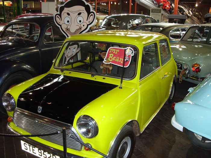 Mr. Bean's Mini in the National Motor Museum