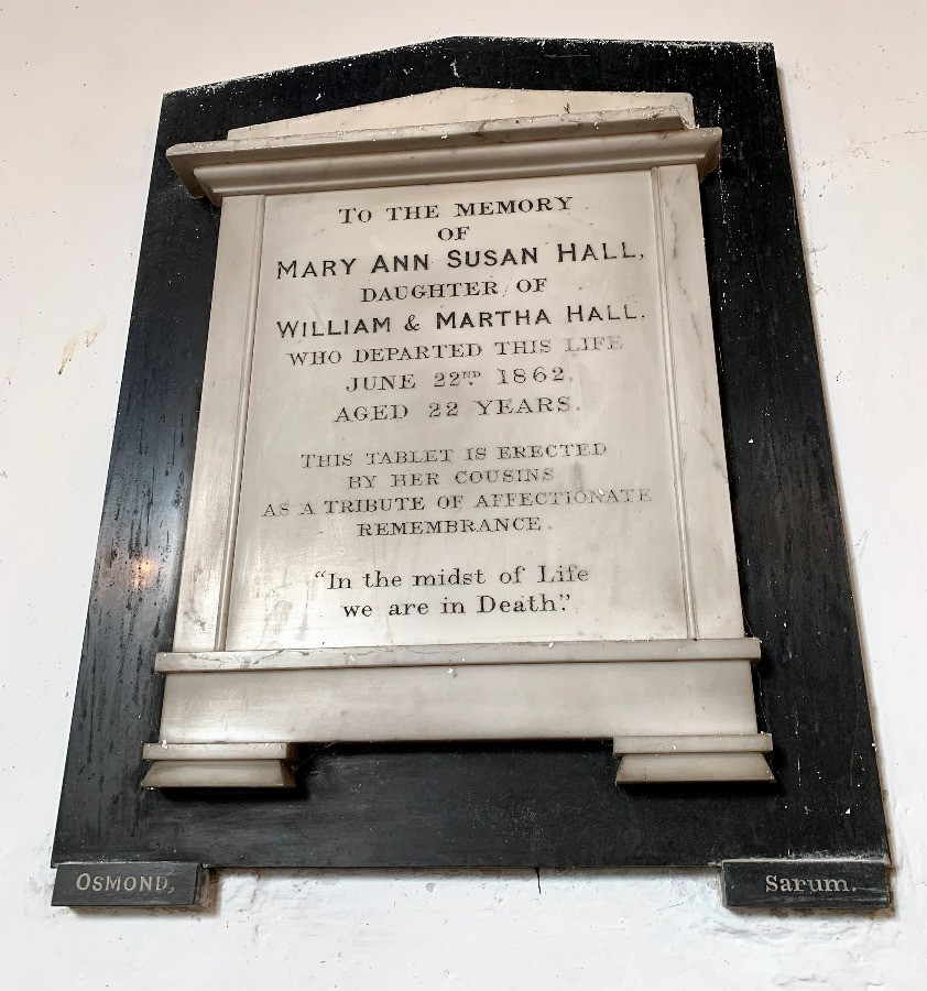 Memorial to Mary Hall