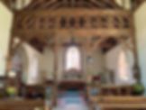 The nave inside the church at Ebbesbourne Wake