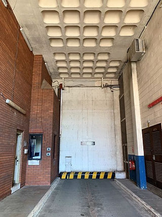 The leaving and arrival bay at Gloucester Prison