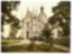The exterior of St Michaels Abbey in an old photograph