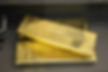 Gold bars inside the Bank of England Museum in London