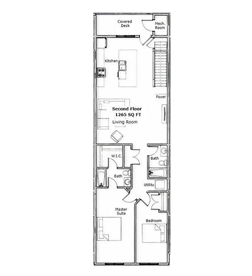 montarise landing 2 bedroom layout B floorplan