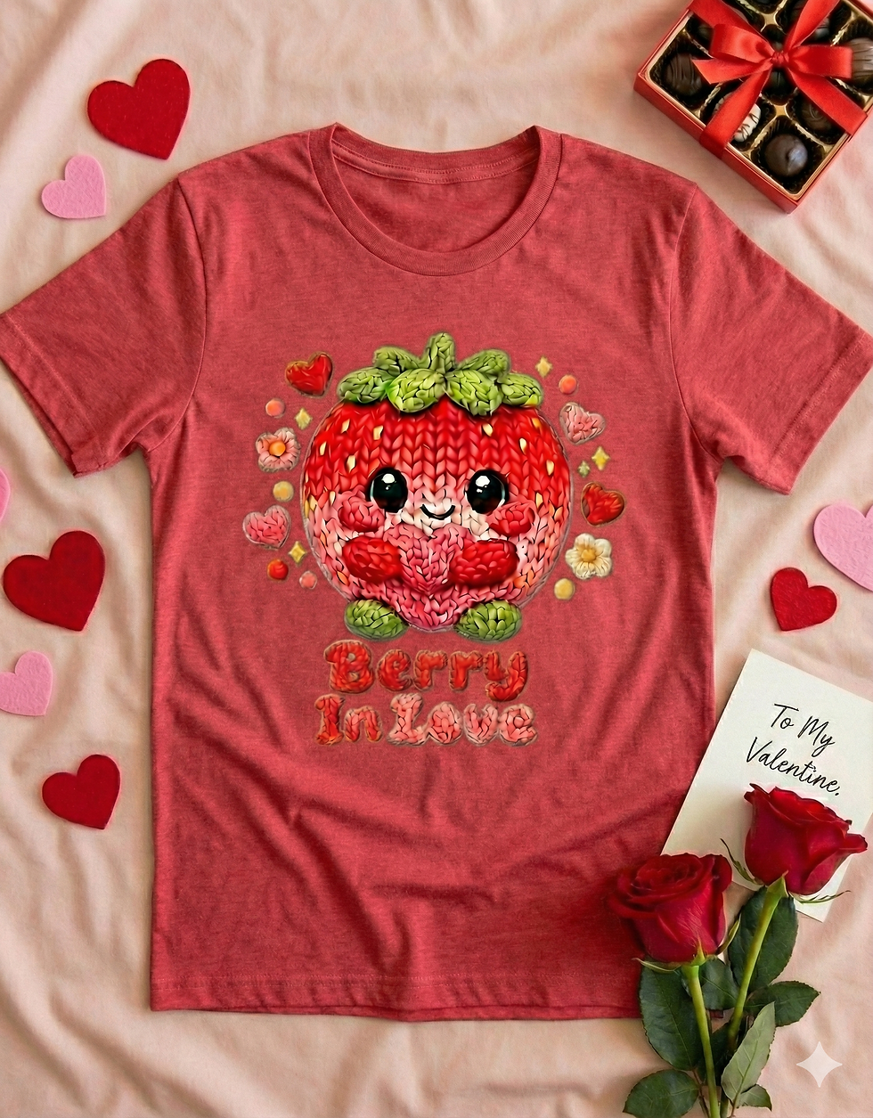 Thumbnail: Berry In Love T-Shirt — Cute Strawberry Graphic Tee for Valentine’s Day