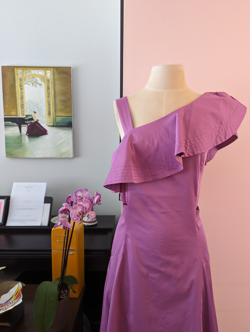 Thumbnail: Veronica Beard Violet Cutout Dress